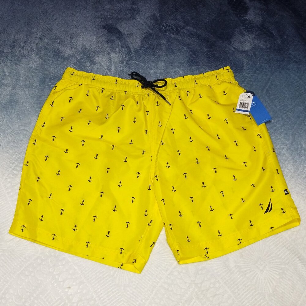 Men's Nautica Bright Yellow Swim Trunks Size XL. NWT.